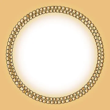 Golden Circles Border Stock Illustration