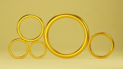 Golden circles Illustrazione stock