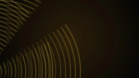 Golden circles rotate and form abstract tunnel patterns against Stock Footage 345617680