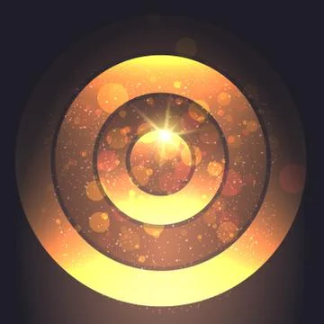 Golden Circular Backround Stock Illustration