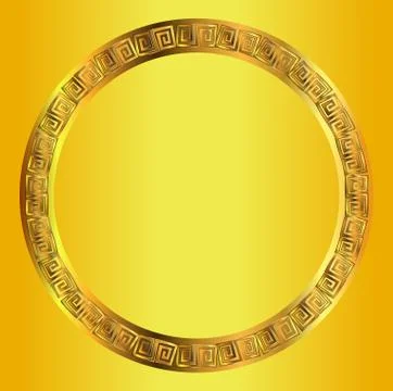 Golden Circular Celt Pattern Stock Illustration