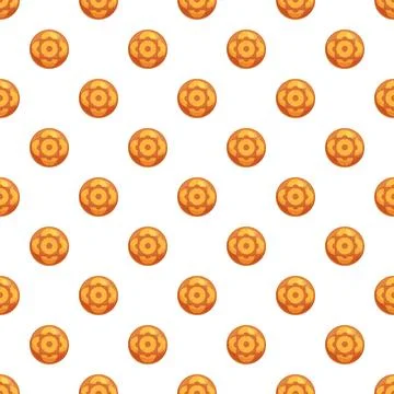 Golden circular pattern creating seamless texture background Stock Illustration