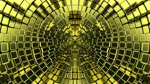 Golden circular pattern Stock Footage 141694740
