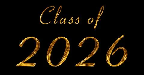 Golden Class of 2026 typography animation cinema title opener styled. Celeb.. Stock Illustration