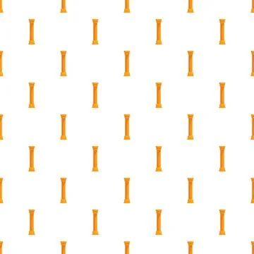 Golden classic column pattern repeating over a white background Stock Illustration