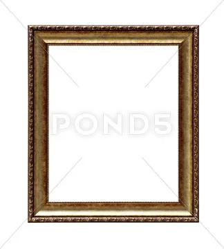 Golden classic painting canvas frame Stock Photos