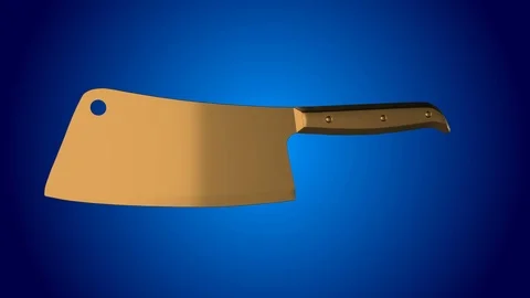 Golden cleaver spin loop Stock Footage 87267353