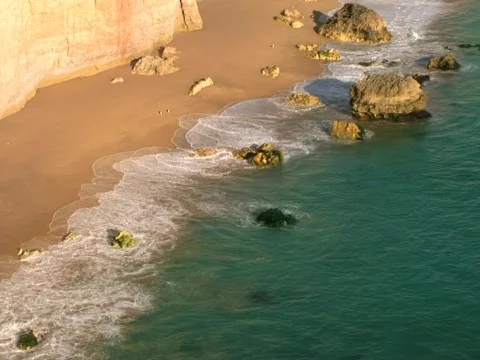 Golden Cliff Stock Footage 490048