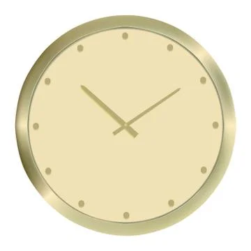 Golden clock Illustrazione stock