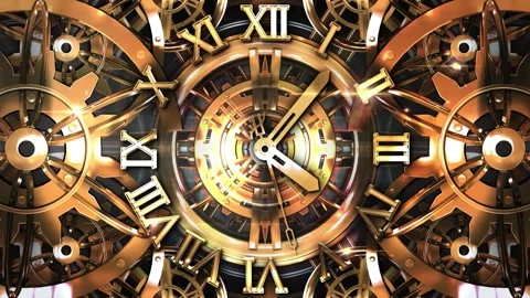 Golden Clock Machine 02 Stock Footage 323778203
