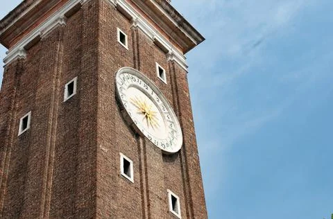 Golden clock tower Stock Photos