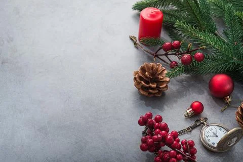 The golden clock, whose arrow are about twelve o'clock New Year celebration Stock Photos