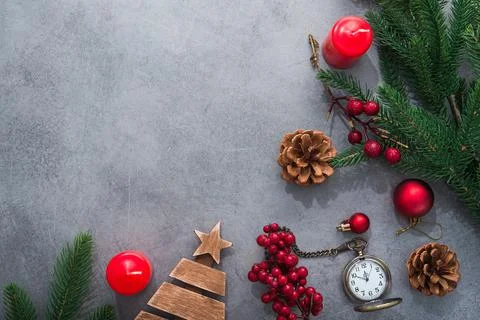 The golden clock, whose arrow are about twelve o'clock New Year celebration Stock Photos