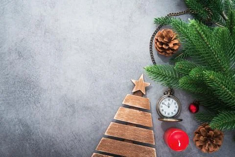 The golden clock, whose arrow are about twelve o'clock New Year celebration Stock Photos