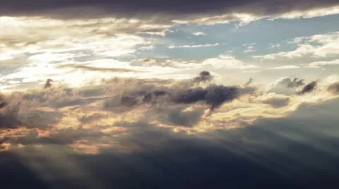 Golden clouds Video stock 12192078