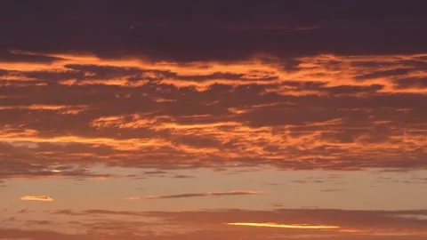 Golden Clouds Sunset Stock Footage 279785236
