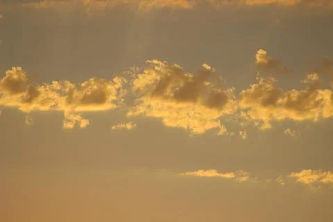 Golden Clouds at Sunset 스톡 사진