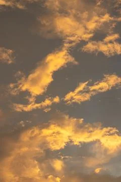 Golden Clouds at Sunset 스톡 사진