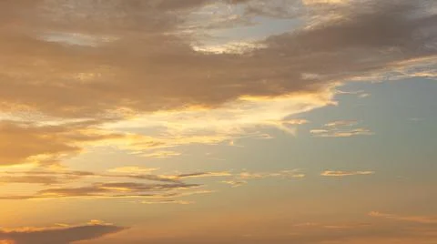 Golden Clouds at Sunset Stock Photos