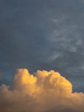 Golden Clouds at Sunset Stock Photos