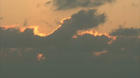 Golden clouds timelapse Video stock 986667