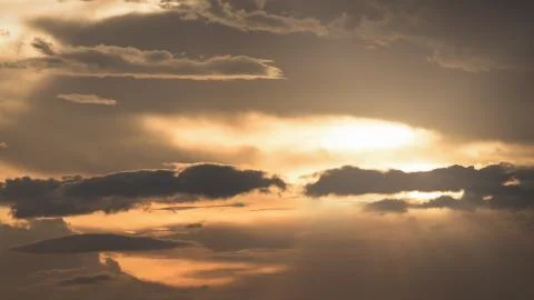 Golden of cloudy sky Foto stock