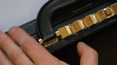 Golden code lock Stock-Footage 60230955