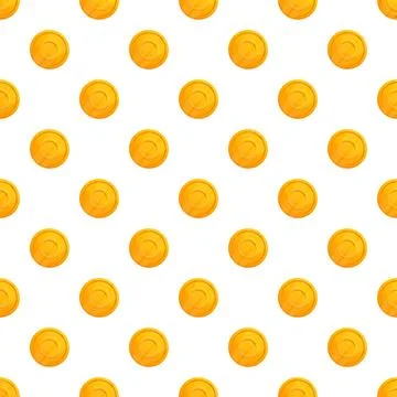 Golden coin currency seamless pattern wealth background 스톡 일러스트