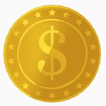 Golden coin Stock Illustration