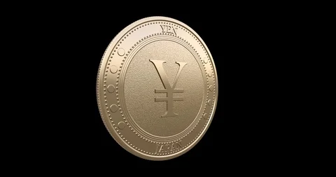 Golden Currency Symbol Japanese Yen Short Designation Name Currency Unit  Stock Video Footage by ©Aviavlad3 #316178246