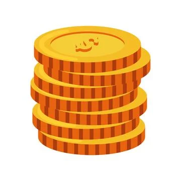 Golden coin stack Stock Illustration