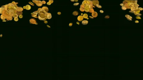 Golden coins Video stock 784545