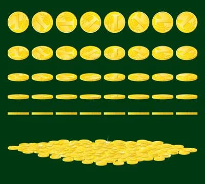 Golden coins Stock Illustration