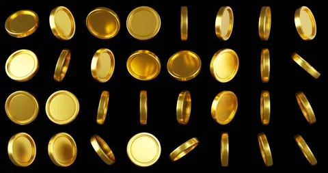 Golden coins pattern	 Stock Footage 285221206