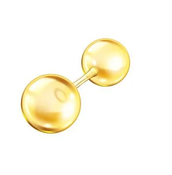 Golden collagen molecule structure realistic illustration Stock Illustration