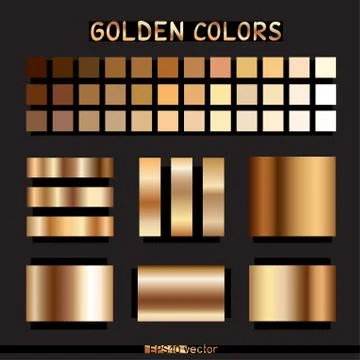 Golden color gradient template Stock Illustration