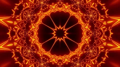 Golden color shapes and patterns emitting from the center. Stock Footage 227671937