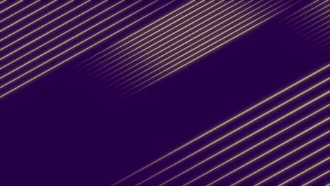 Golden colored glowing parallel lines over simple Purple background Stock Footage 307669788
