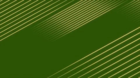 Golden colored glowing parallel lines over simple Green background Stock Footage 307669900