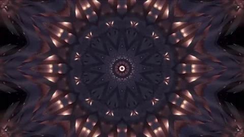 Golden colour shapes and patterns emitting from the center. Stock Footage 183401987