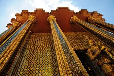 Golden columns Stock Photos