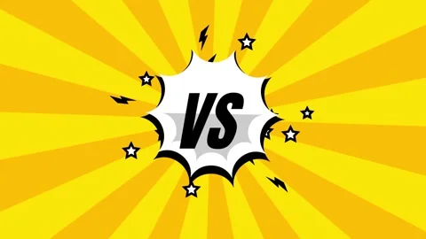 Golden Comic VS Badge Lightning Burst Stock Footage 336837466