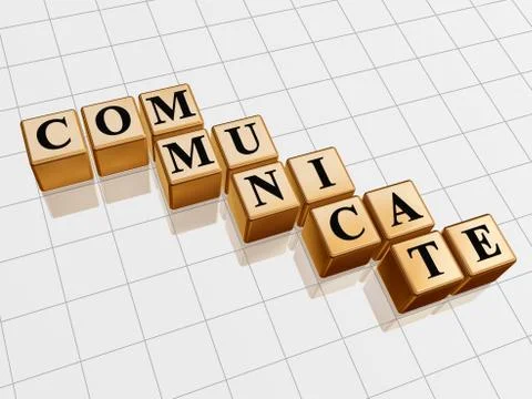 Golden communicate Stock Illustration