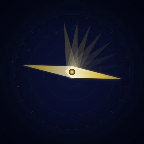 Golden Compass Needle Spinning, Navigation, Direction, Discovery, Guidance,.. Stock Footage 347261634