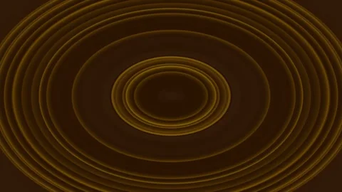 Golden concentric rings pulse on brown background creating retro hypnotic m.. Stock-Footage 341842777