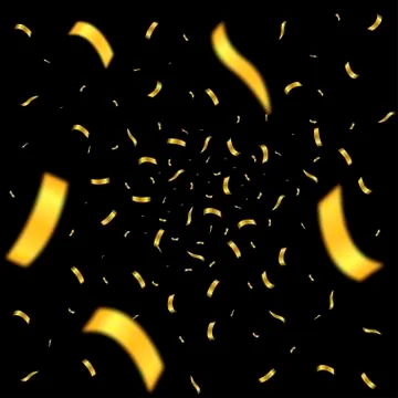 Golden confetti background Stock Illustration