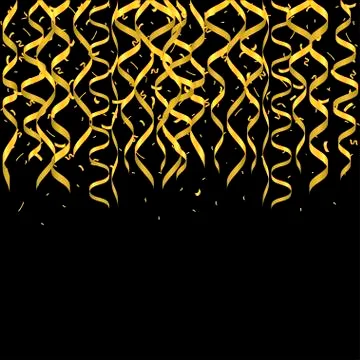 Golden confetti background Stock Illustration