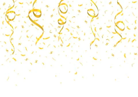 Golden confetti background Stock Illustration