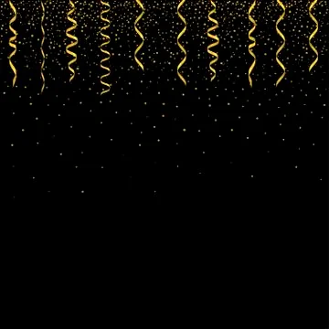Golden confetti background Stock Illustration