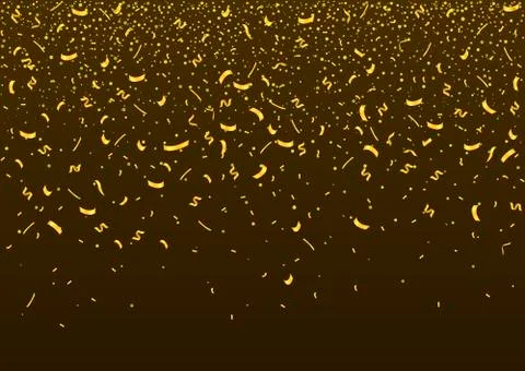 Golden confetti background Stock Illustration